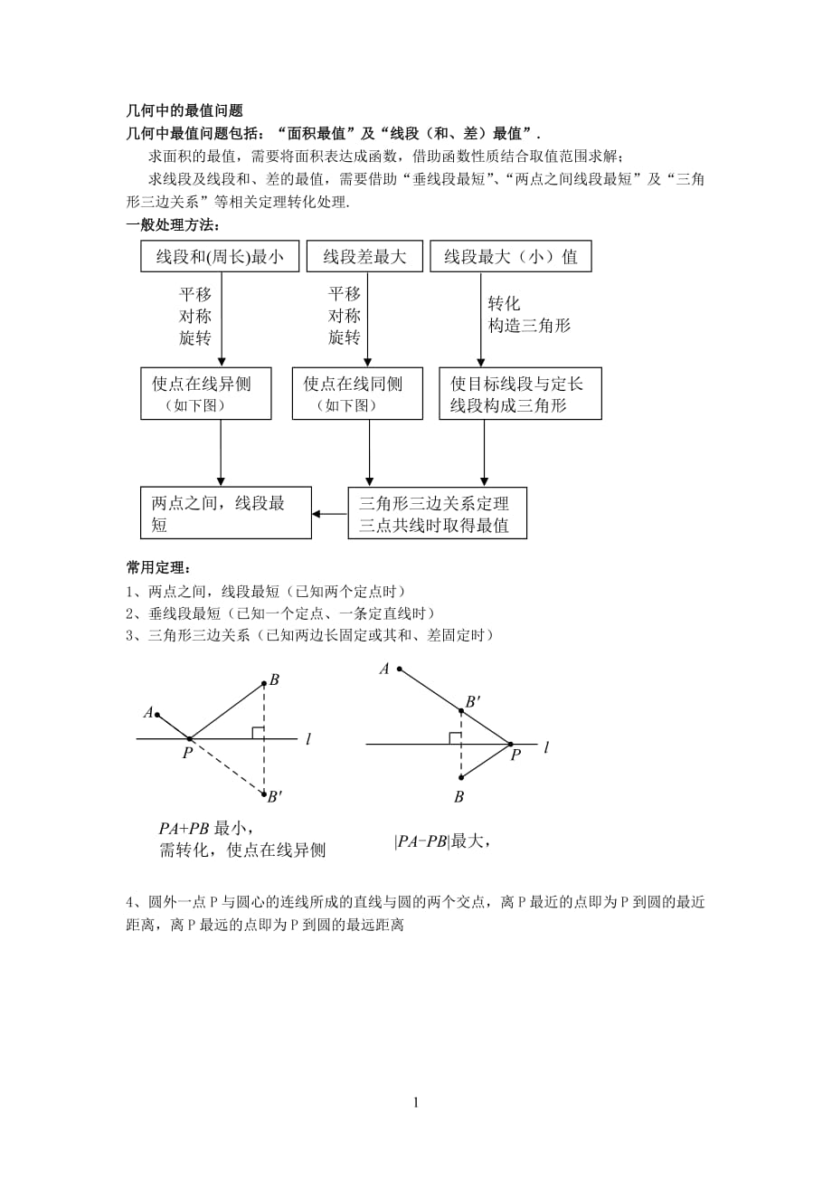 中考数学几何最值专题_第1页