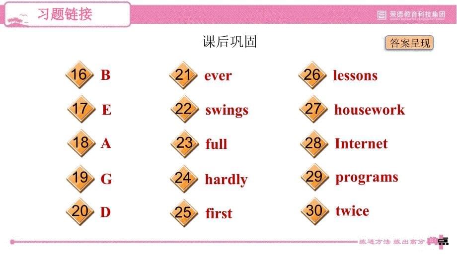 人教版八年级英语上册习题Unit2 Period 1 Section A (1a－2d)_第5页