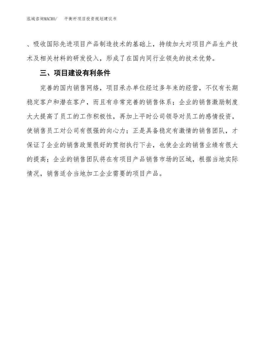 平衡杆项目投资规划建议书.docx_第5页