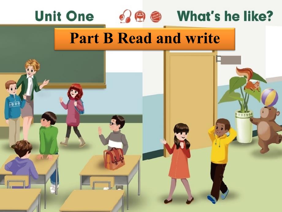 人教版PEP五年级上册Unit1 What27s he like课件B read and write_第1页