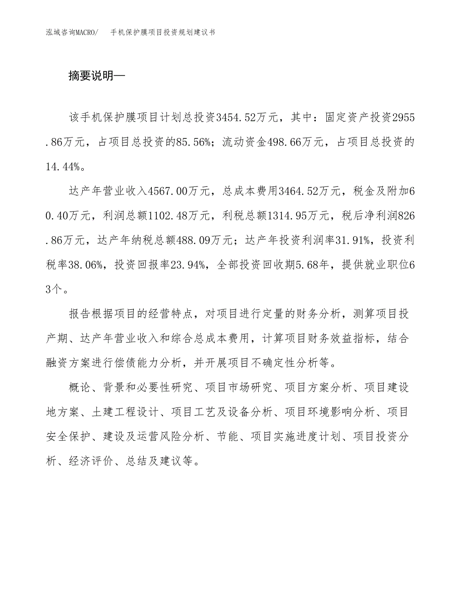 手机保护膜项目投资规划建议书.docx_第2页