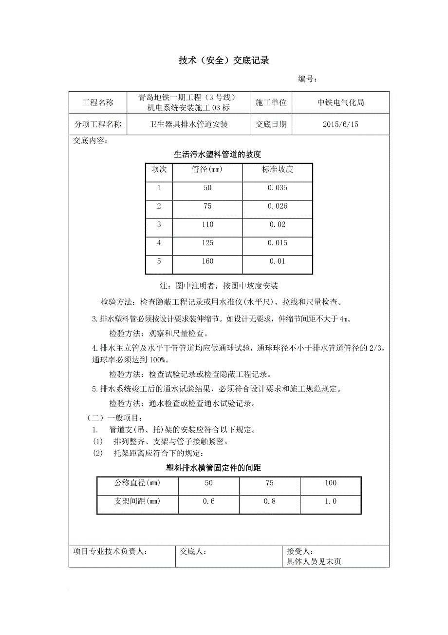 卫生器具排水管道安装技术交底.doc_第4页