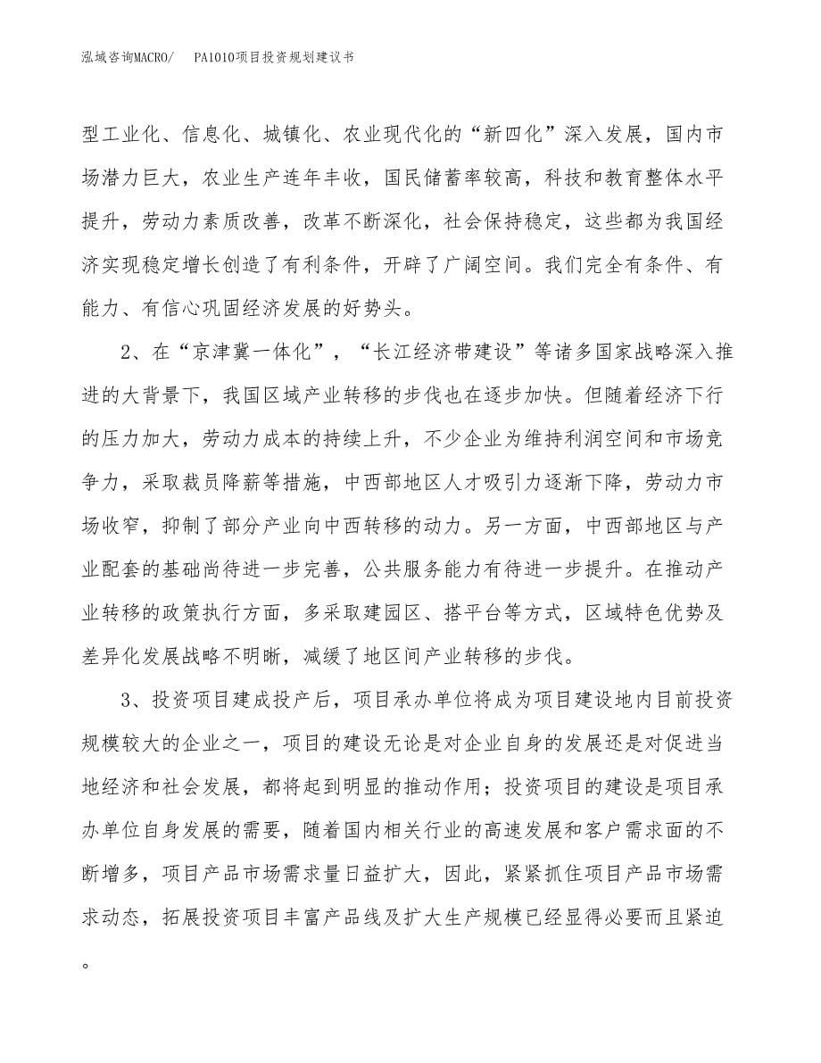 PA1010项目投资规划建议书.docx_第5页