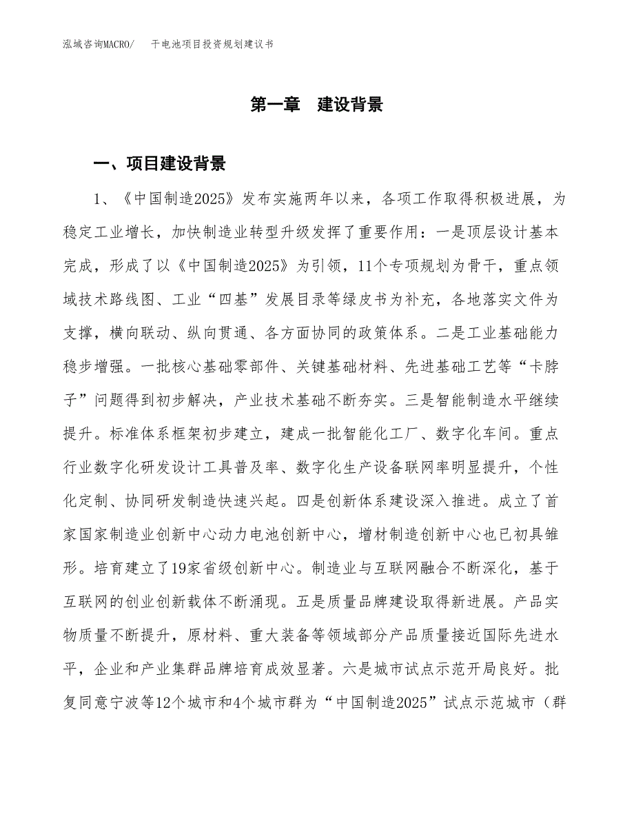 干电池项目投资规划建议书.docx_第3页