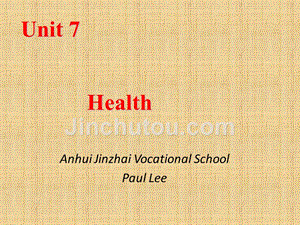 中职英语 基础模块 下册 unit 7 health-reading