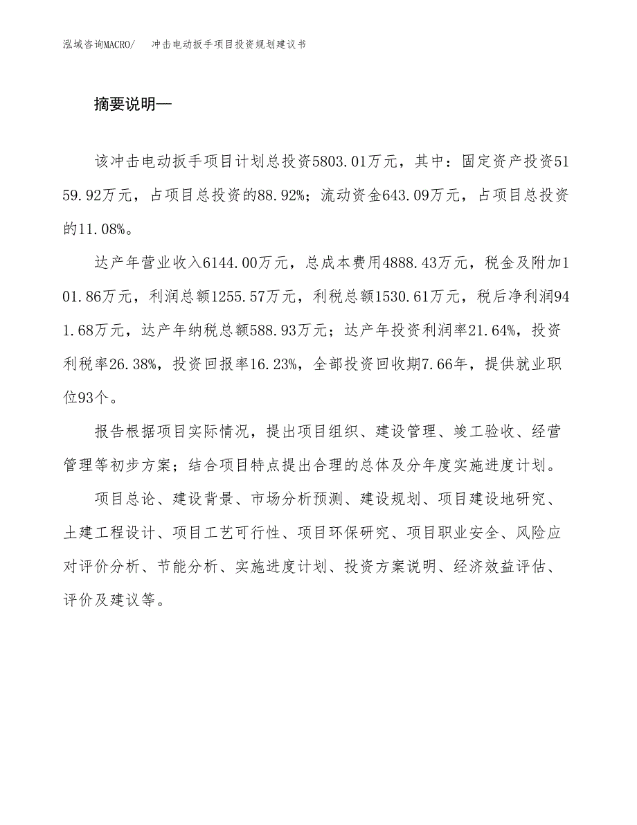 冲击电动扳手项目投资规划建议书.docx_第2页