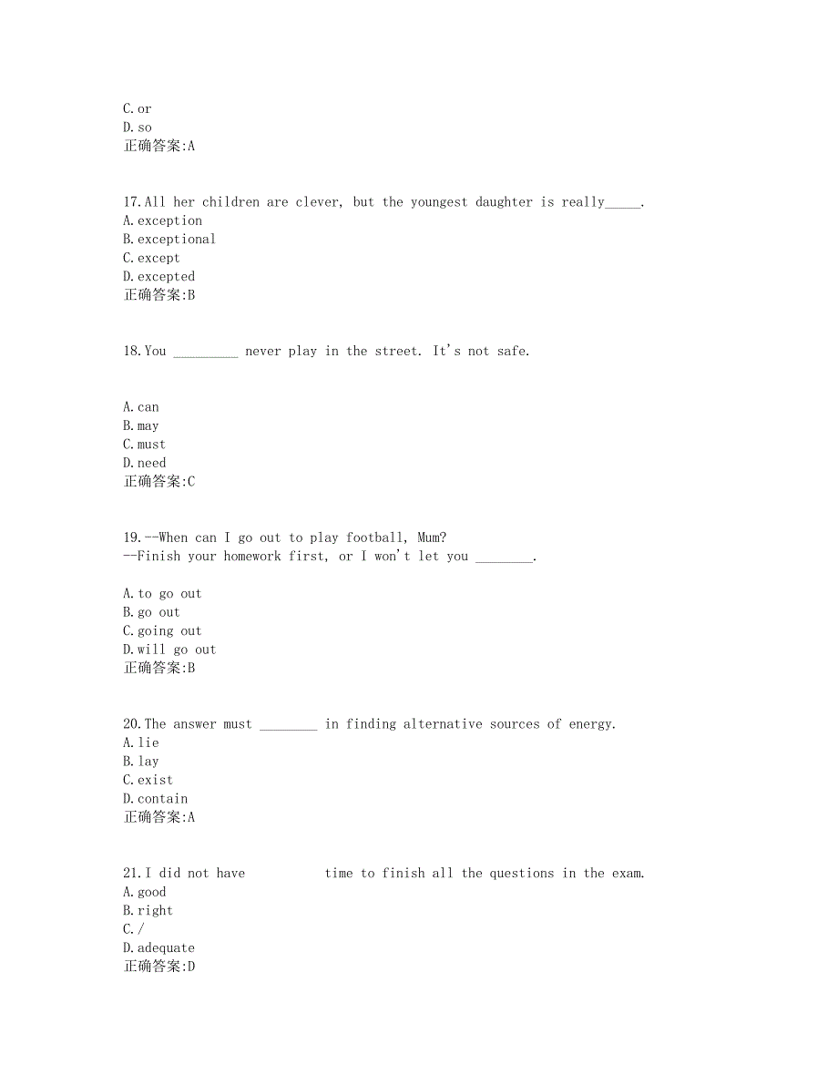 东北大学19春学期《大学英语(二)》在线作业21(资料）_第4页