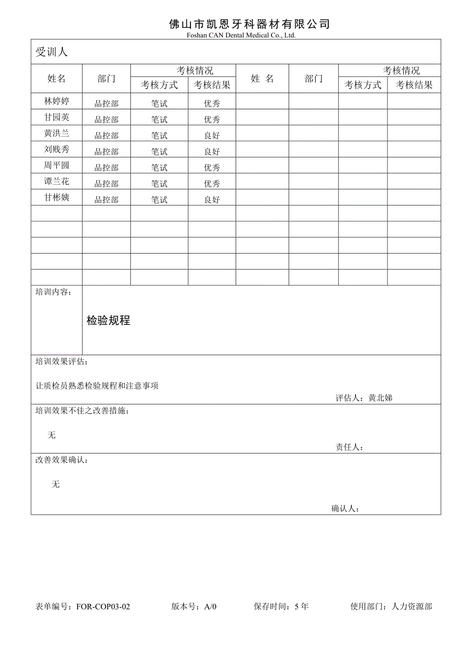 培训记录及培训效果评估表.doc_第3页