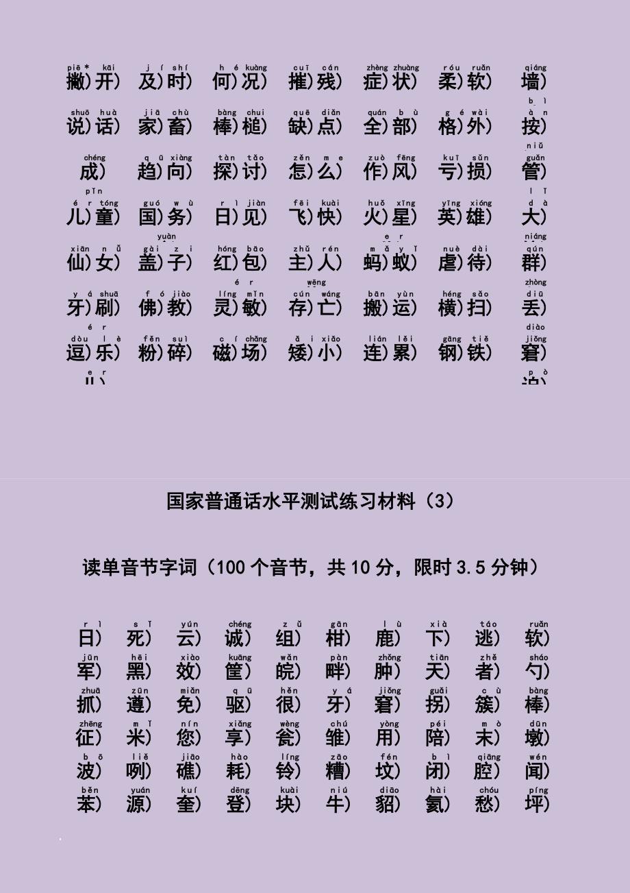国家普通话水平测试练习材料(-1-20).doc_第3页