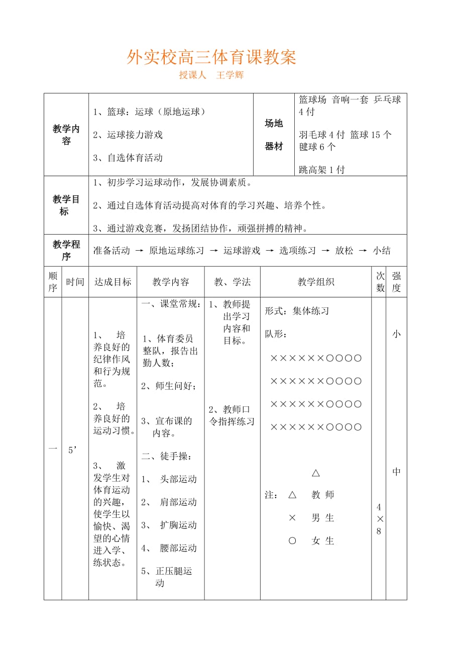 外实校高三体育课教案.doc_第1页