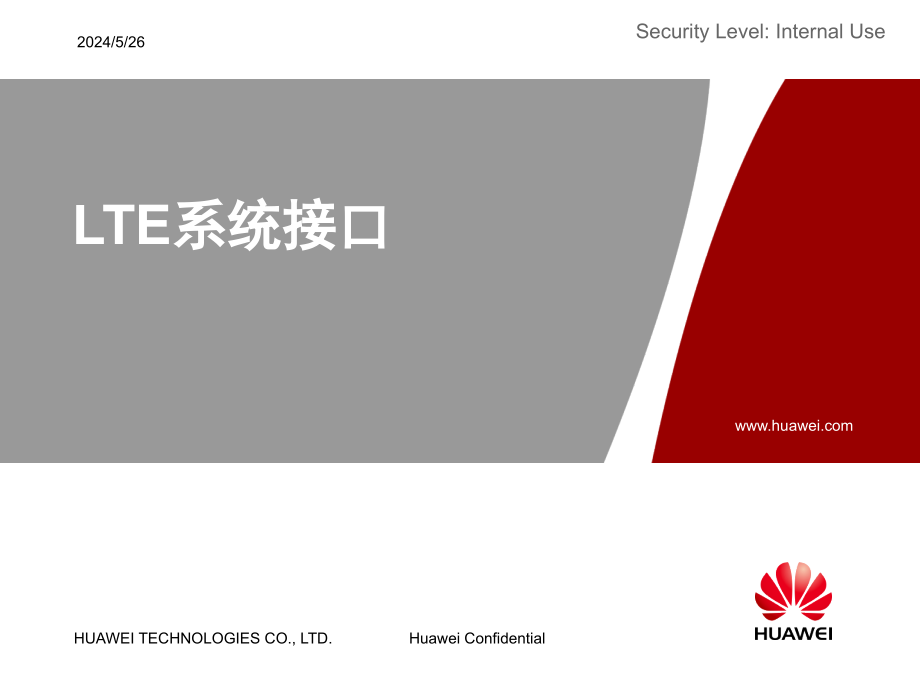 华为技术培训教程-LTE系统接口_第1页