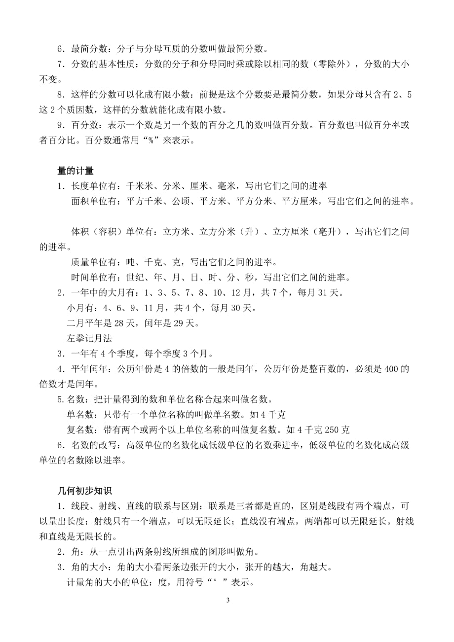 小升初数学毕业总复习必考知识点46715资料_第3页