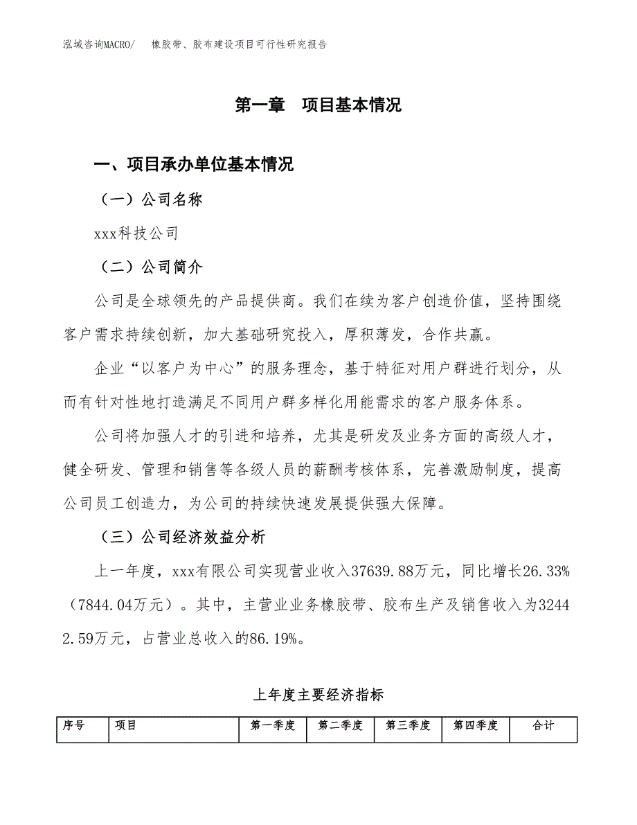 橡胶带、胶布建设项目可行性研究报告（word下载可编辑）_第4页