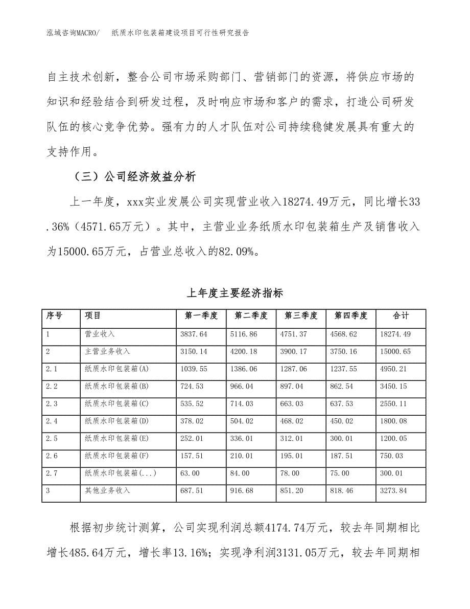 纸质水印包装箱建设项目可行性研究报告（word下载可编辑）_第5页