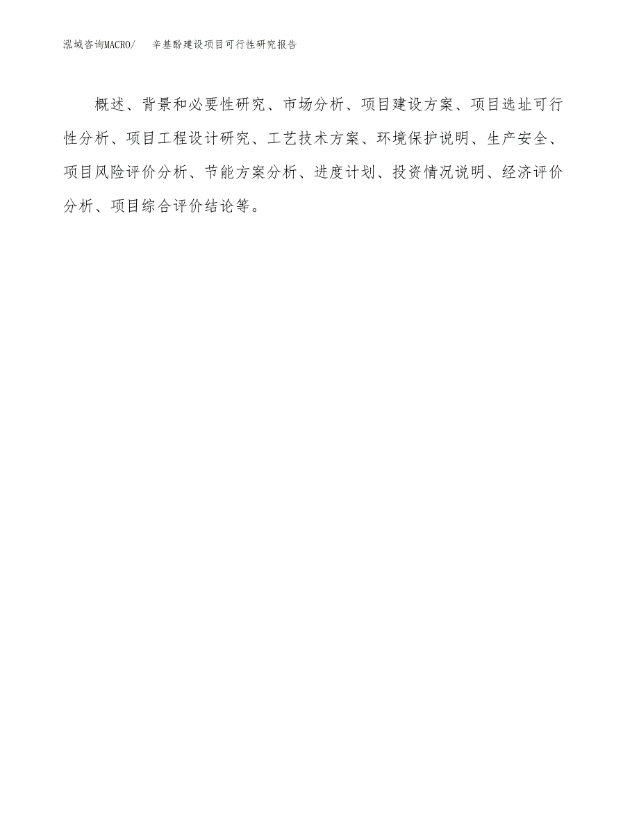 辛基酚建设项目可行性研究报告（word下载可编辑）_第3页