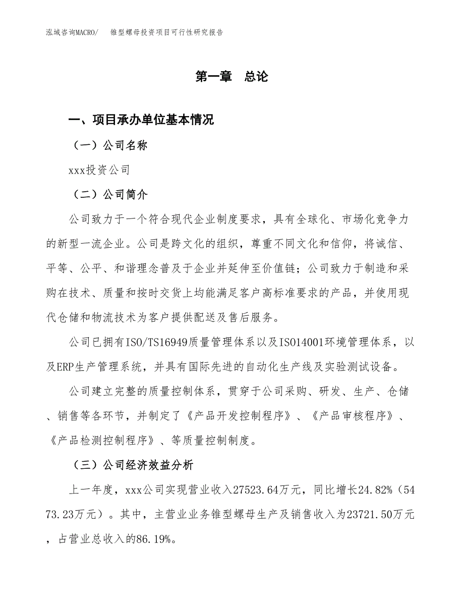 锥型螺母投资项目可行性研究报告(word可编辑).docx_第3页