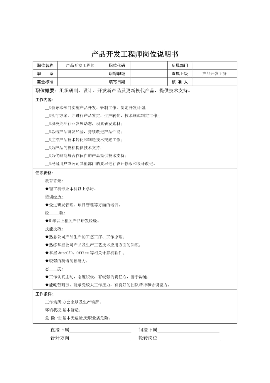 产品开发工程师岗位职责.doc_第1页