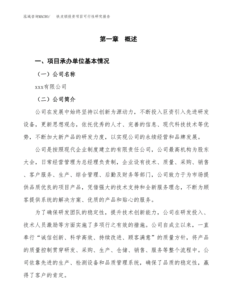 铁皮锁投资项目可行性研究报告(word可编辑).docx_第3页