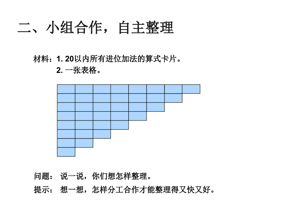 人教版小学一年级数学上册第八单元《20以内的进位加法——整理和复习》课件_第3页