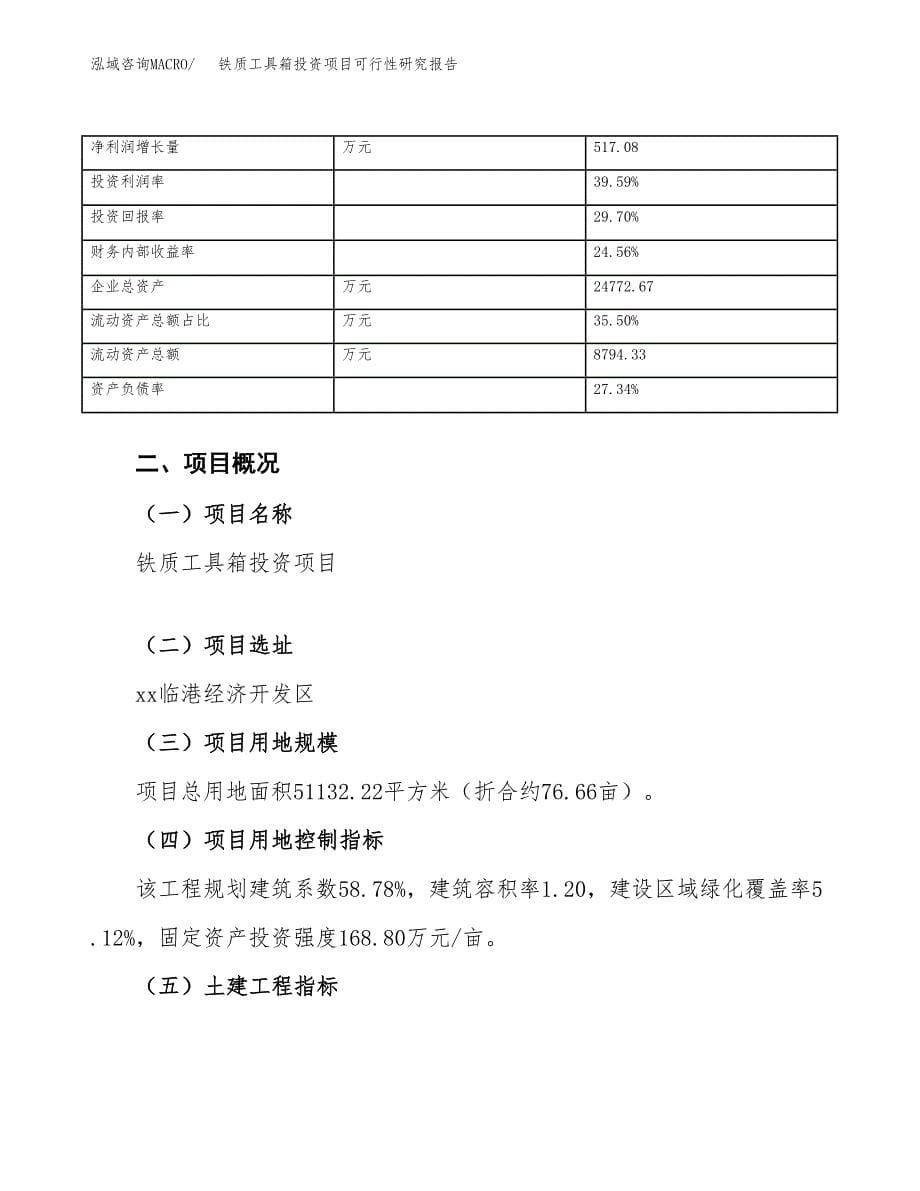 铁质工具箱投资项目可行性研究报告(word可编辑).docx_第5页