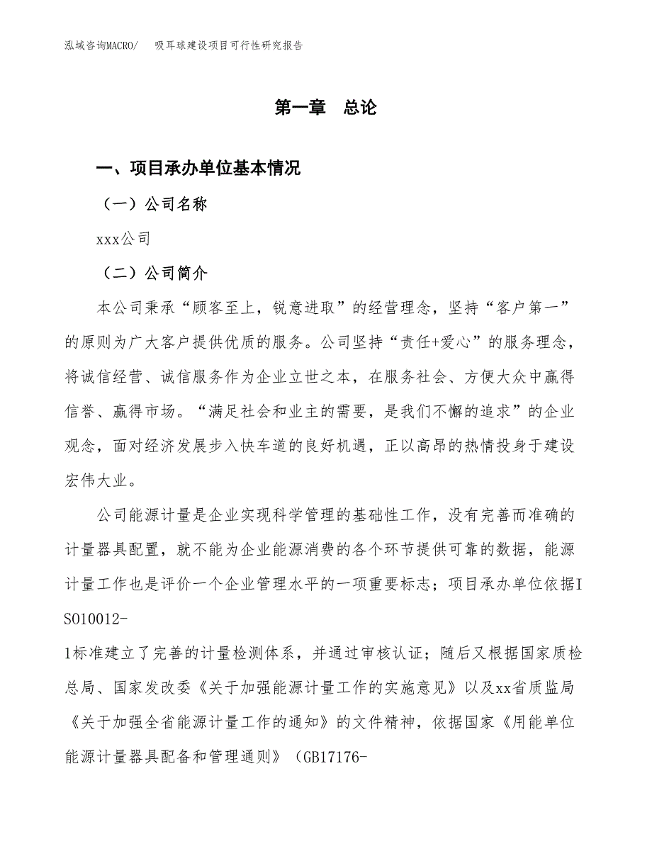 吸耳球建设项目可行性研究报告（word下载可编辑）_第4页