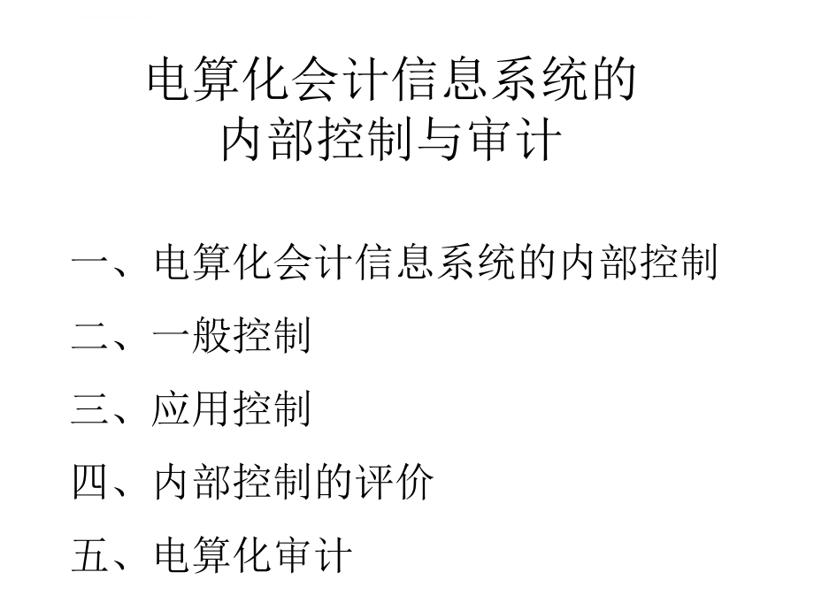 电算化财务会计与内部控制管理知识分析审计.ppt_第1页