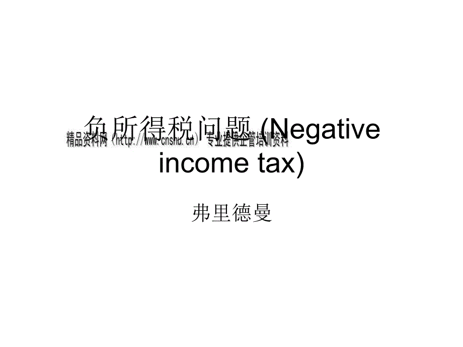 负所得税问题论述.ppt_第1页