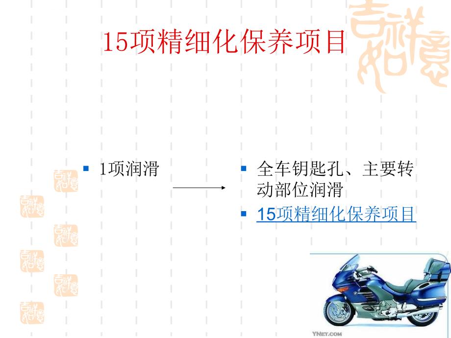 摩托车15项精细化保养项目.ppt_第1页