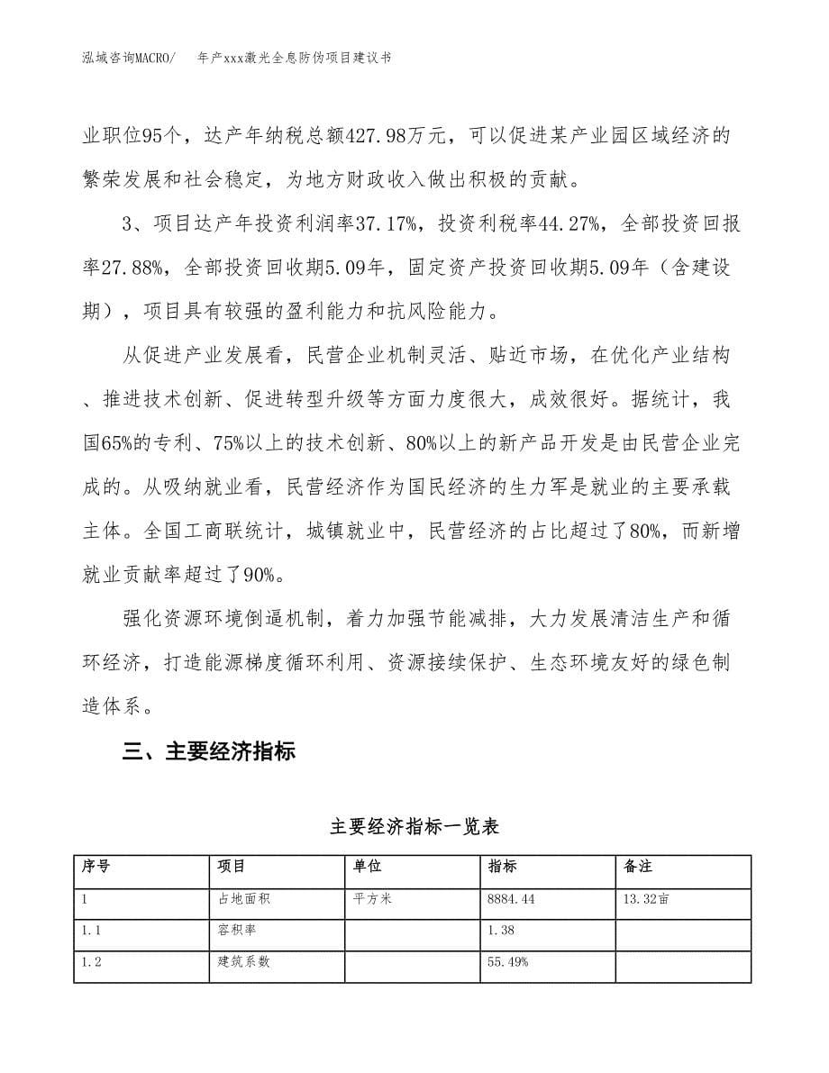 年产xxx激光全息防伪项目建议书(可编辑).docx_第5页