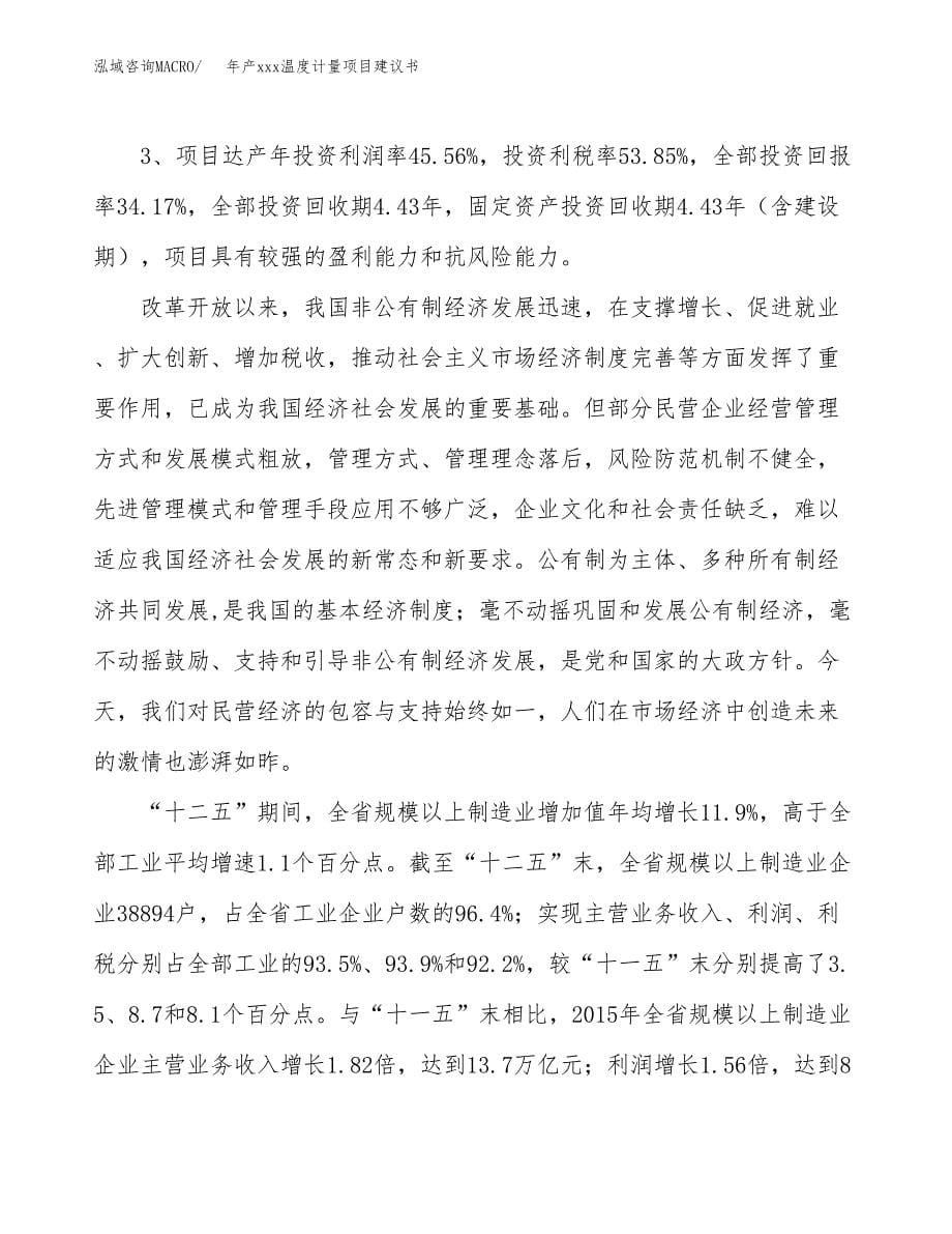 年产xxx温度计量项目建议书(可编辑).docx_第5页