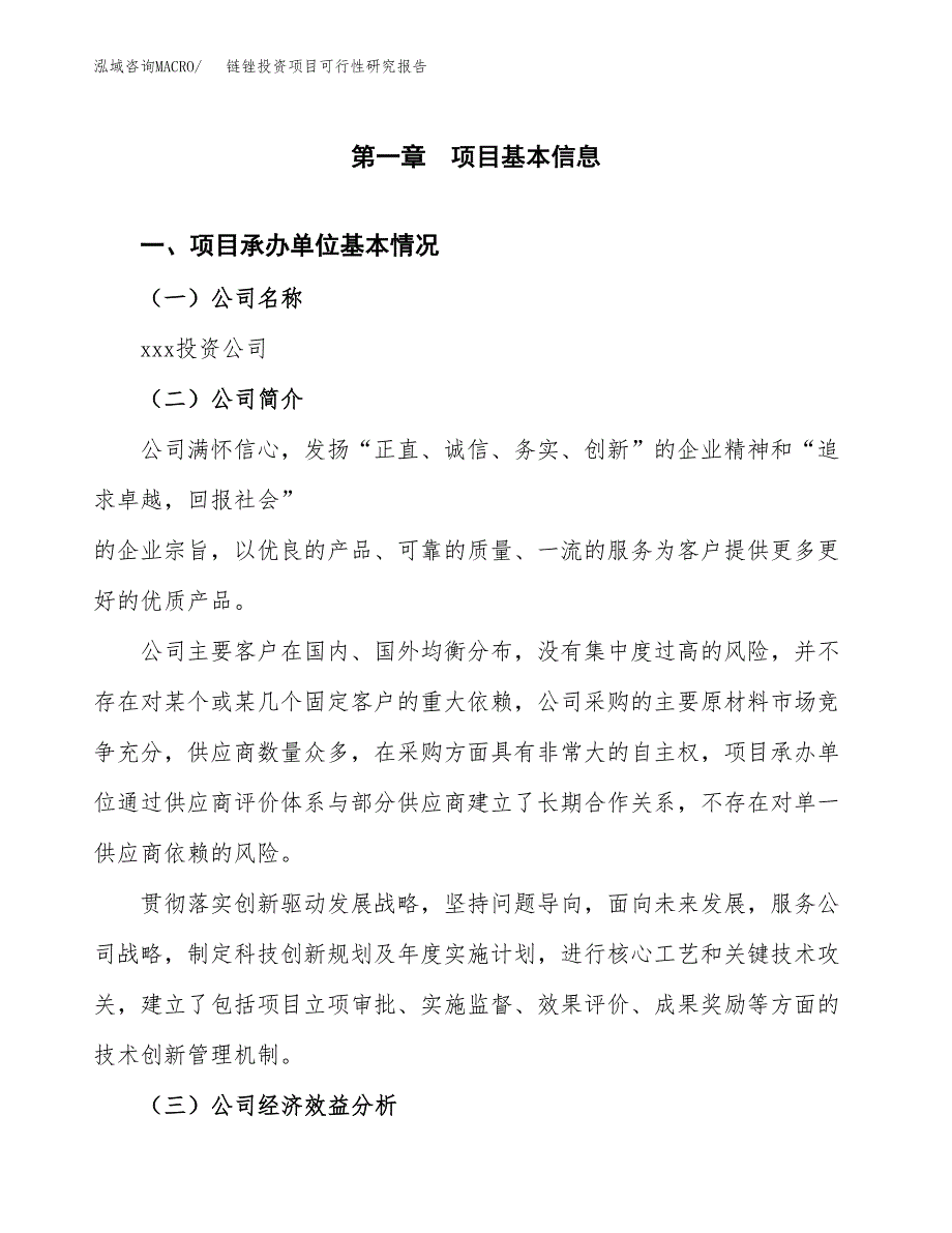 链锉投资项目可行性研究报告(word可编辑).docx_第3页