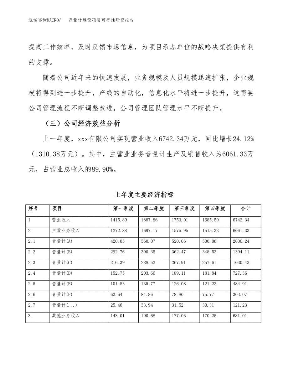 音量计建设项目可行性研究报告（word下载可编辑）_第5页