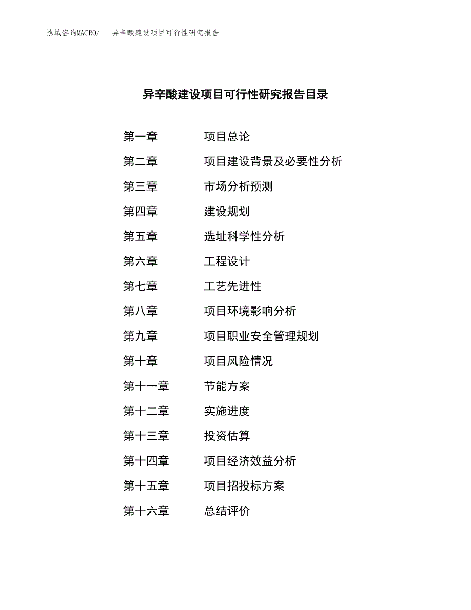 异辛酸建设项目可行性研究报告（word下载可编辑）_第3页