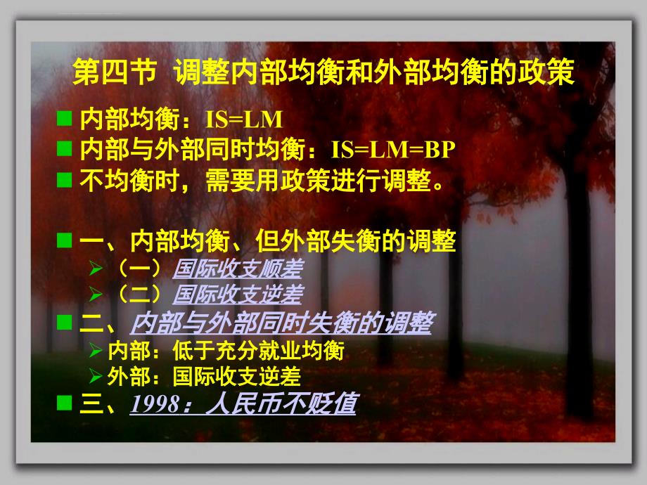 第四节开放条件下的经济调整政策.ppt_第1页