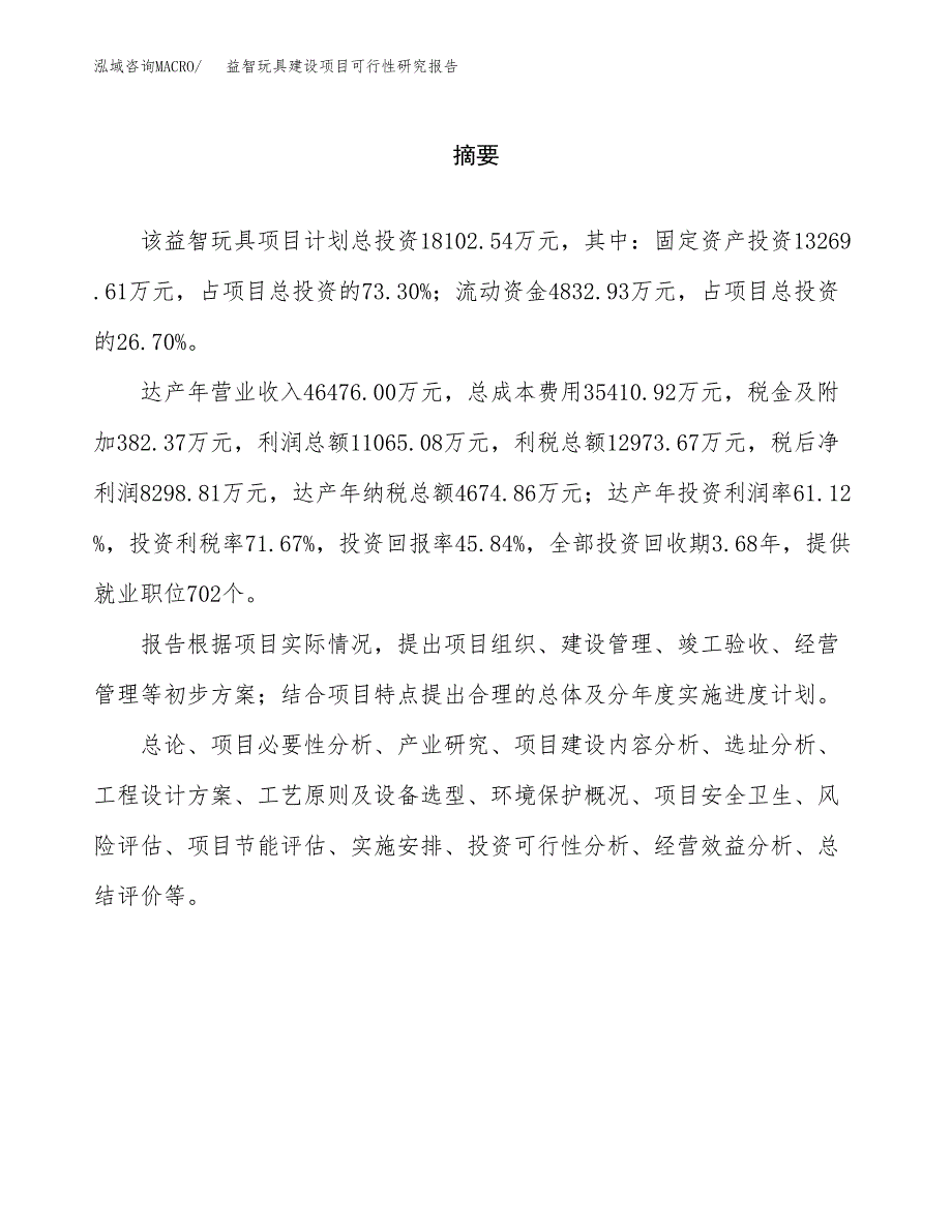 益智玩具建设项目可行性研究报告（word下载可编辑）_第2页