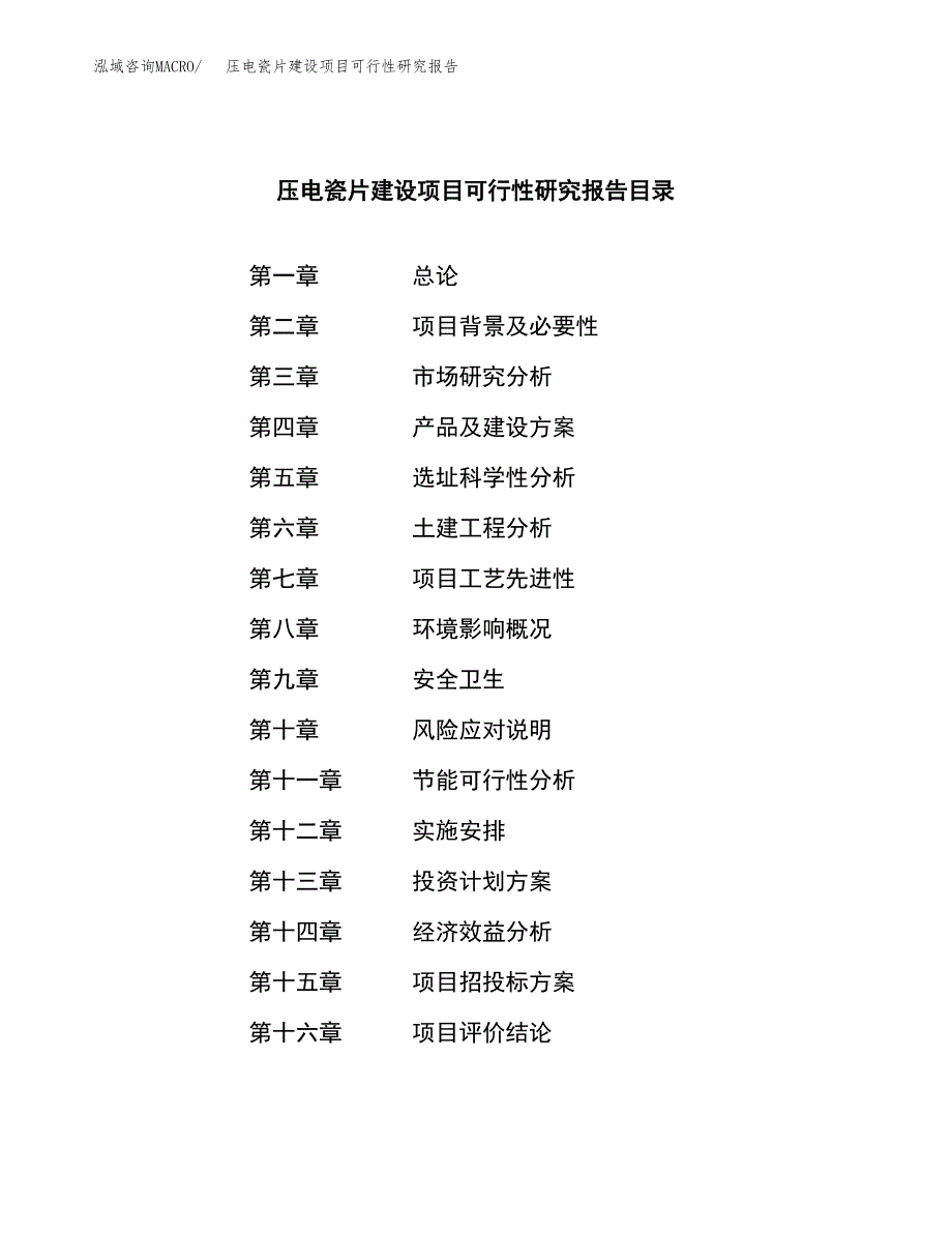 压电瓷片建设项目可行性研究报告（word下载可编辑）_第4页