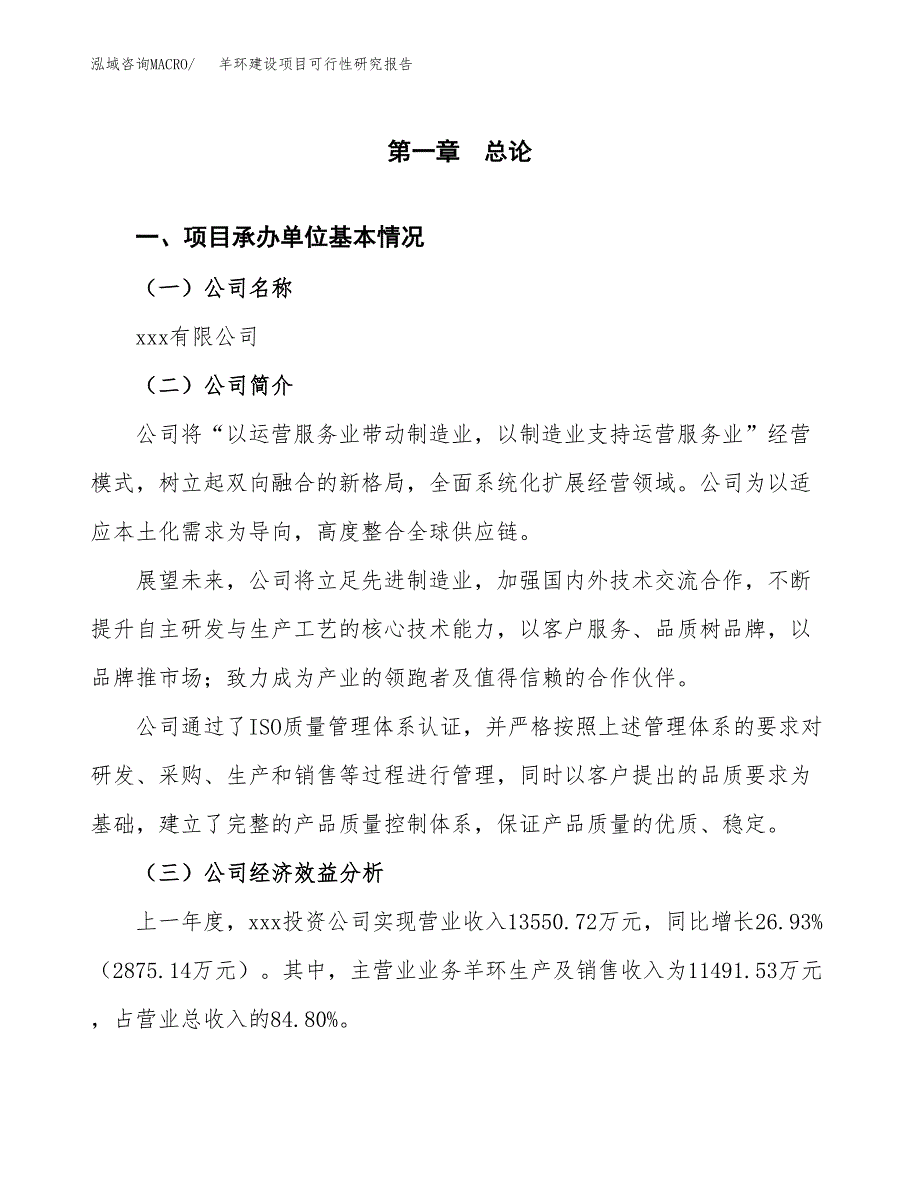 羊环建设项目可行性研究报告（word下载可编辑）_第4页