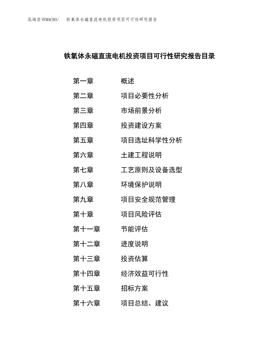 铁氧体永磁直流电机投资项目可行性研究报告(word可编辑).docx_第2页