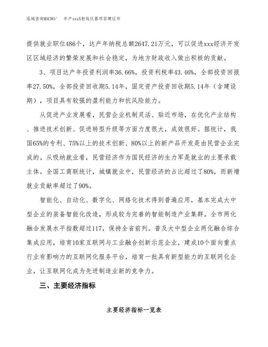 年产xxxX射线仪器项目建议书(可编辑).docx_第5页