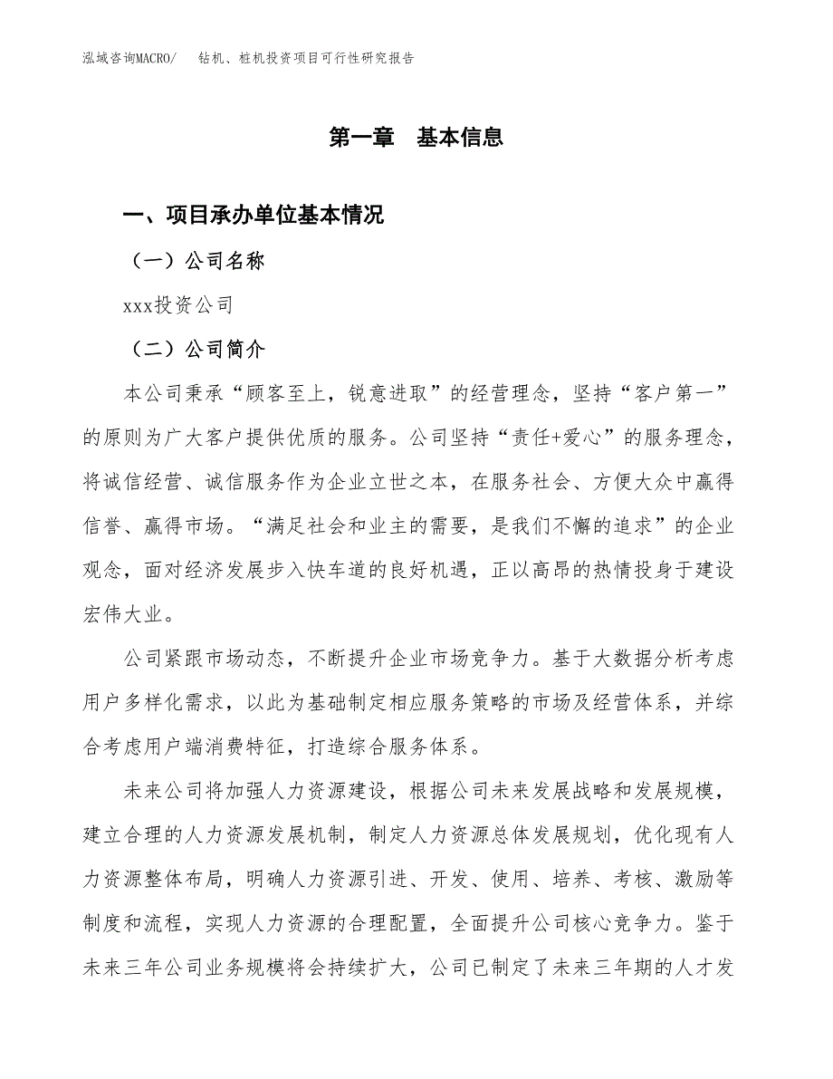 钻机、桩机投资项目可行性研究报告(word可编辑).docx_第3页