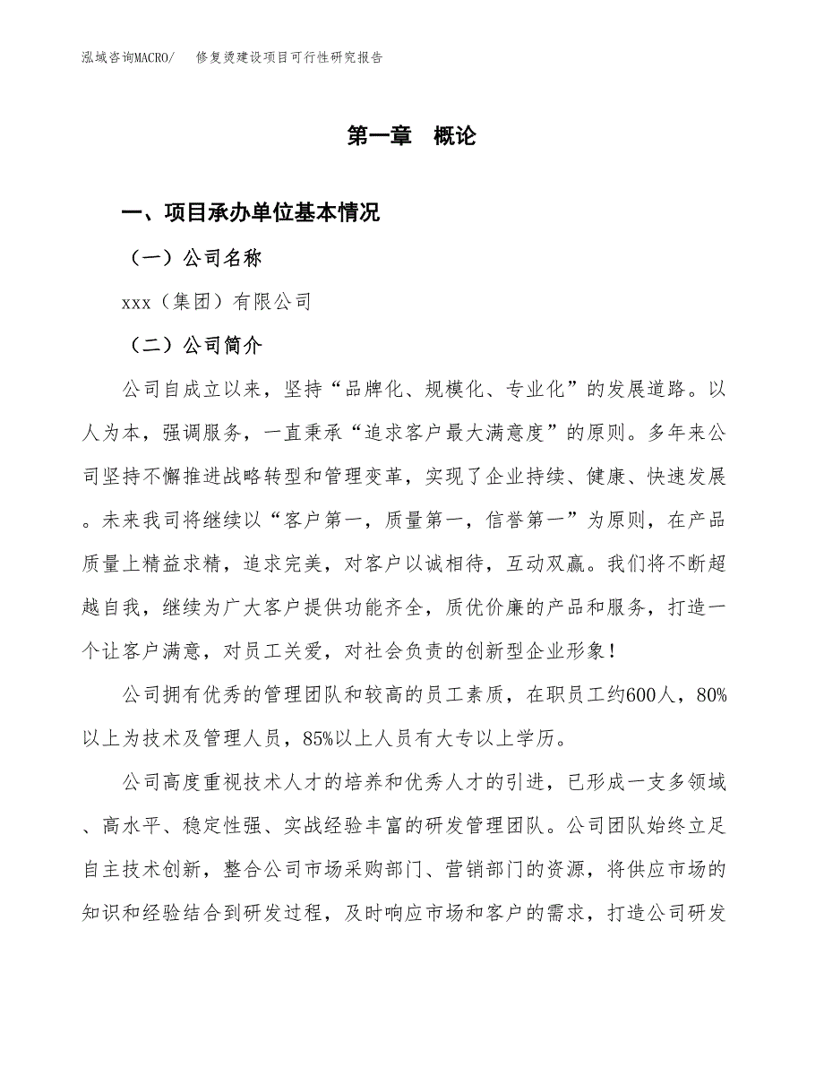 修复烫建设项目可行性研究报告（word下载可编辑）_第4页