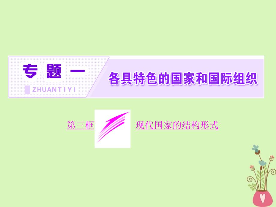 2017-2018学年高中政治 专题一 各具特色的国家和国际组织 第三框 现代国家的结构形式课件 新人教版选修3_第2页