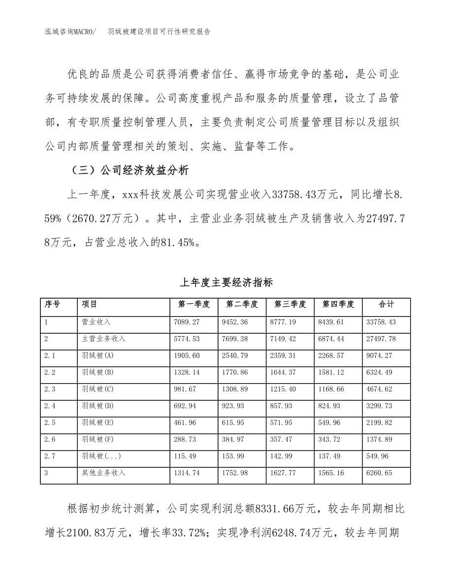 羽绒被建设项目可行性研究报告（word下载可编辑）_第5页