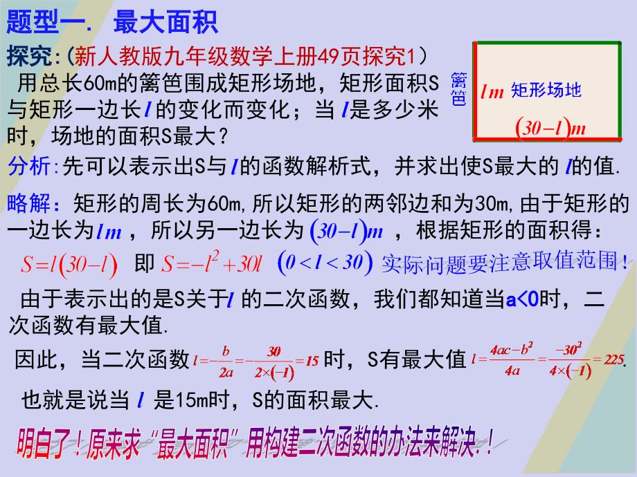 2018-2019上学期九年级数学专题课：利用二次函数求“最值”的应用举例_第4页