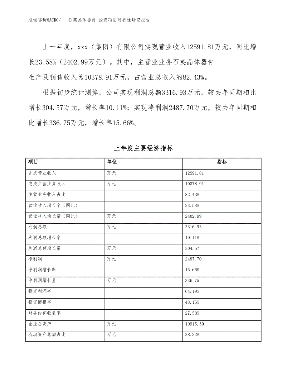 石英晶体器件 投资项目可行性研究报告(word可编辑).docx_第4页