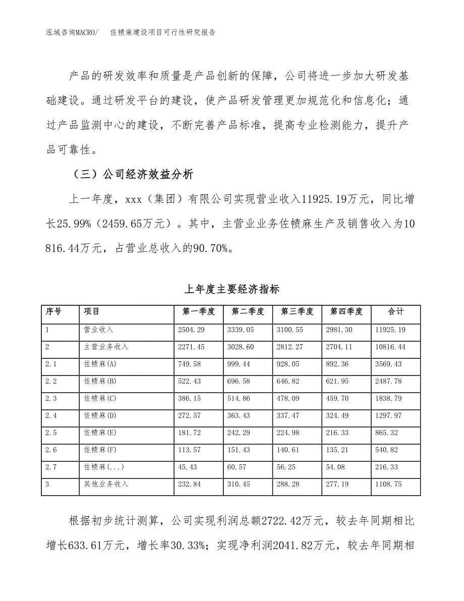 佐帻麻建设项目可行性研究报告（word下载可编辑）_第5页