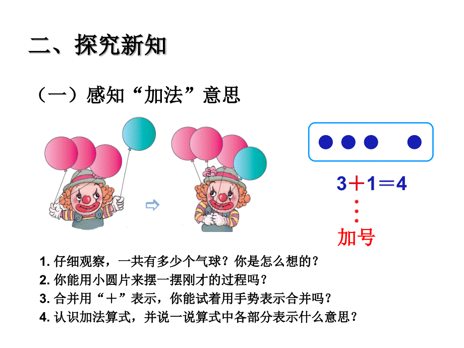 人教版小学一年级数学上册第三单元《1-5的认识和加减法——加法》课件_第3页