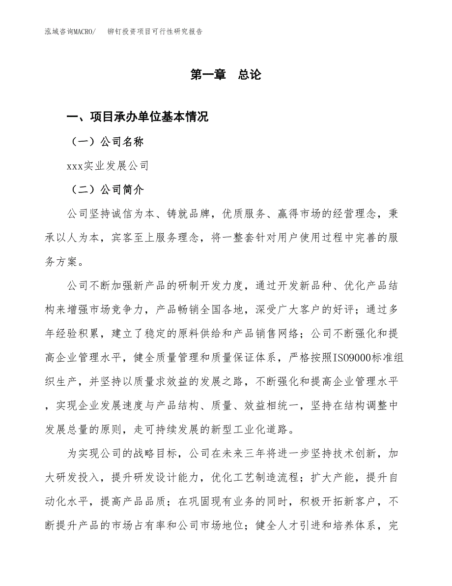 铆钉投资项目可行性研究报告(word可编辑).docx_第3页