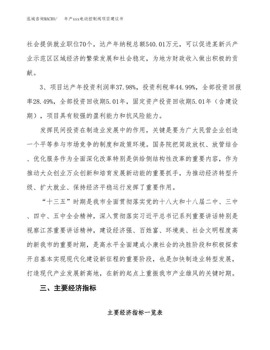 年产xxx电动控制阀项目建议书(可编辑).docx_第5页