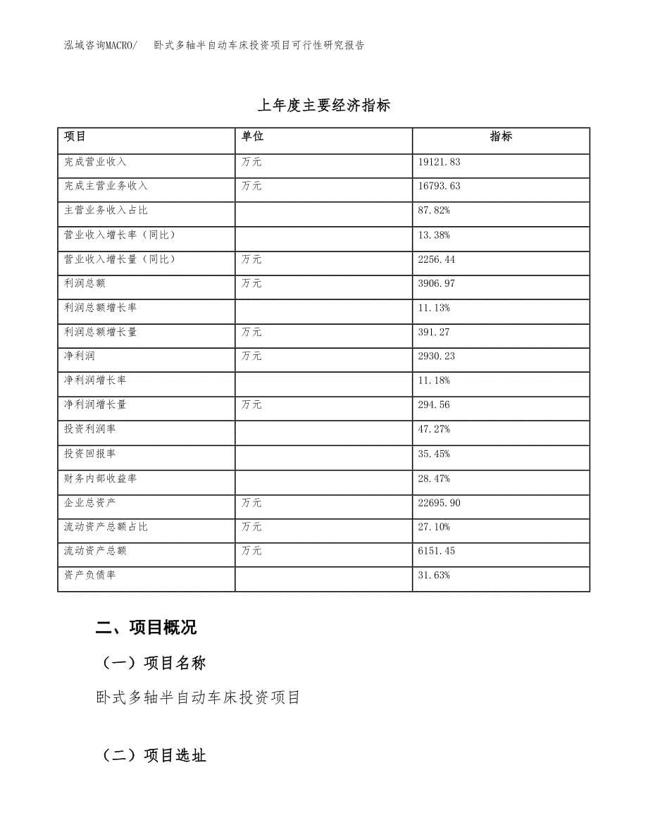 卧式多轴半自动车床投资项目可行性研究报告(word可编辑).docx_第5页